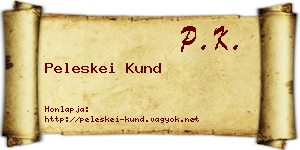 Peleskei Kund névjegykártya